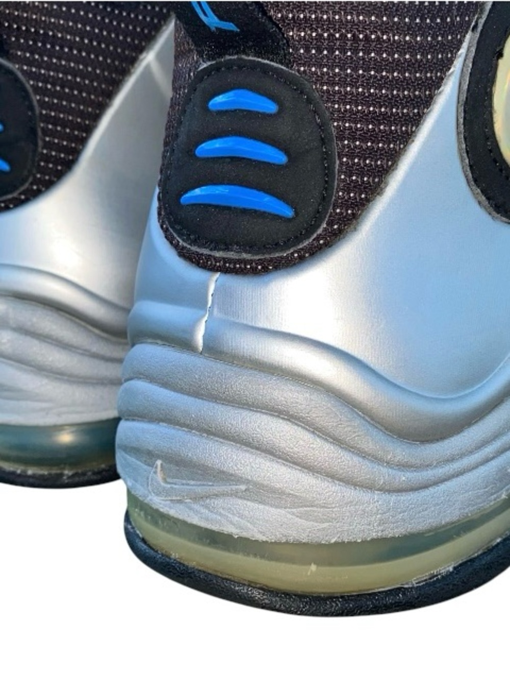 MENS Size 10 Nike Total Air Foamposite Max 2011 Metallic Silver VTG 472498-040 - Picture 11 of 13